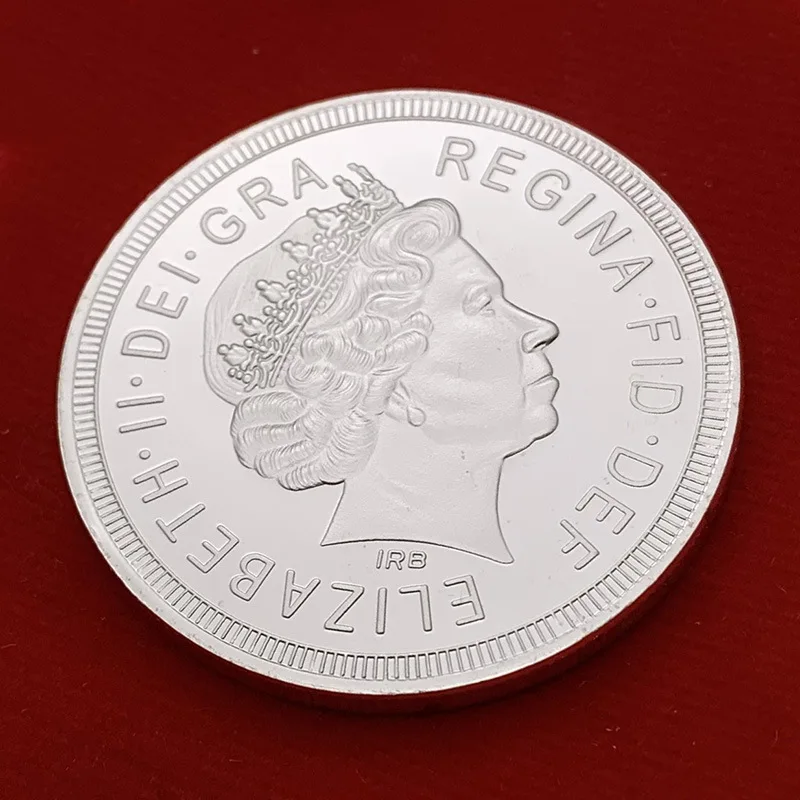 Коллекционная Посеребренная монета Элизабет из Великобритании 2003 подарок