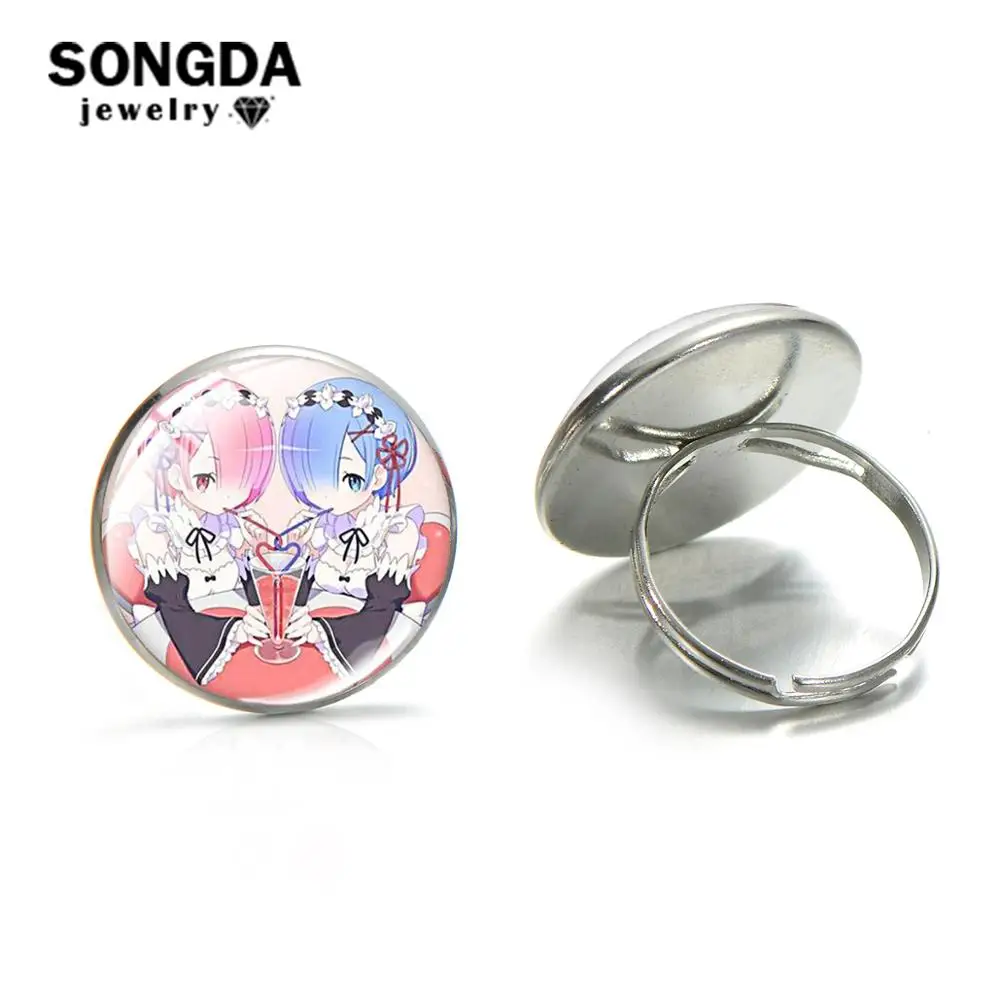 Модное аниме кольцо SONGDA с рисунком RE: ZERO ювелирные изделия для косплея ОЗУ Рем