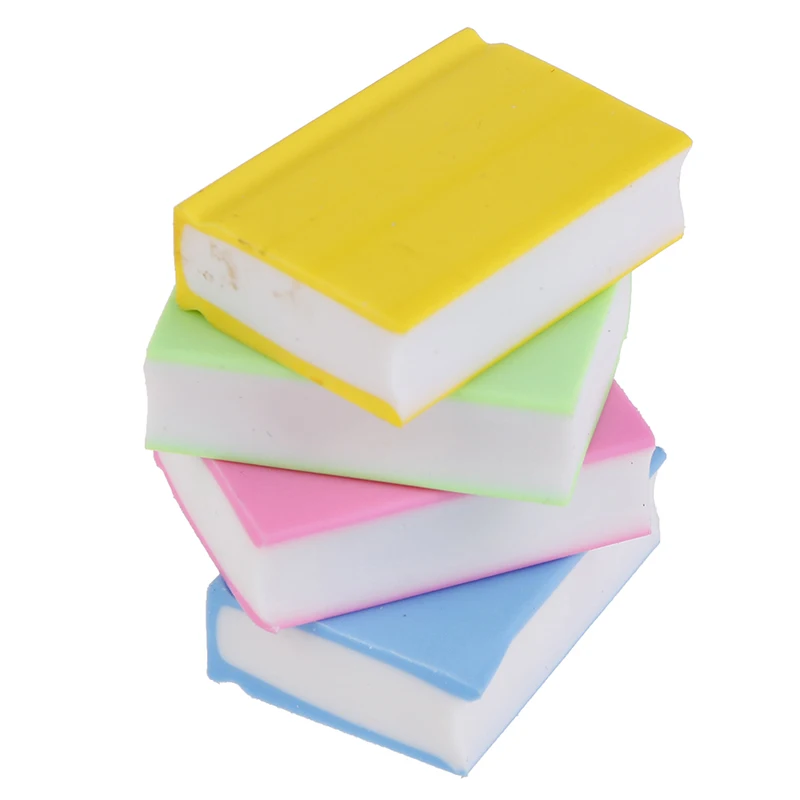 

4Pcs 1/12 Miniature Scene Model Dollhouse Accessories Mini Book Textbook Model Children Toys Accessories for Doll