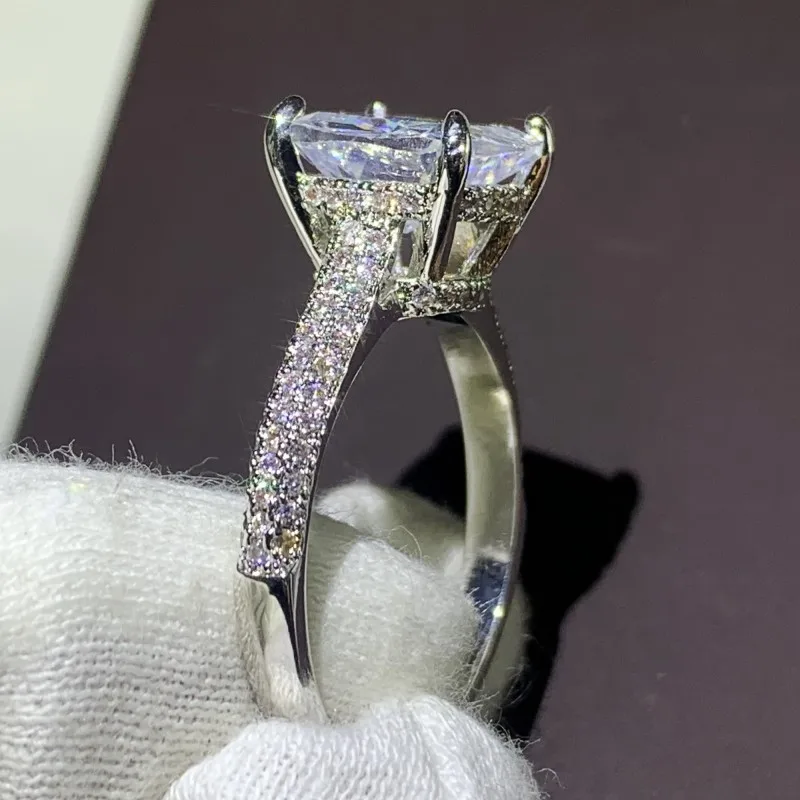 Сверкающее роскошное ювелирное изделие из стерлингового серебра 925 пробы