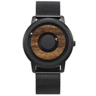 EUTOUR минималистские часы с деревянным циферблатом люксовый бренд Мужская мода повседневные кварцевые часы простые мужские круглые наручные часы с кожаным ремешком