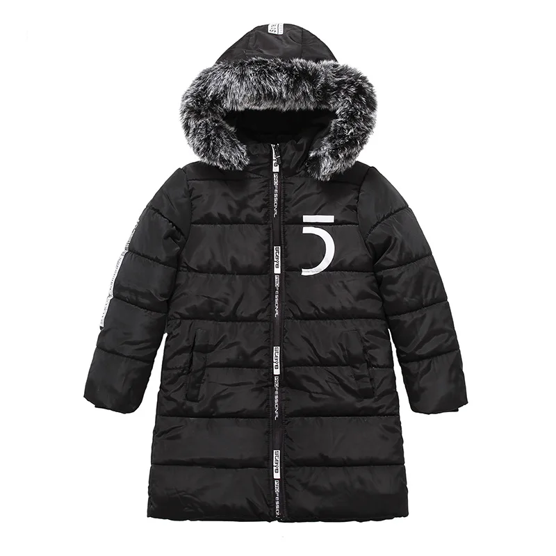 

Winter Children's Clothing Children's Boy Padded Down Jacket In The Big Boy Baby Long Coat Cotton-padded Clothes for Teenagers