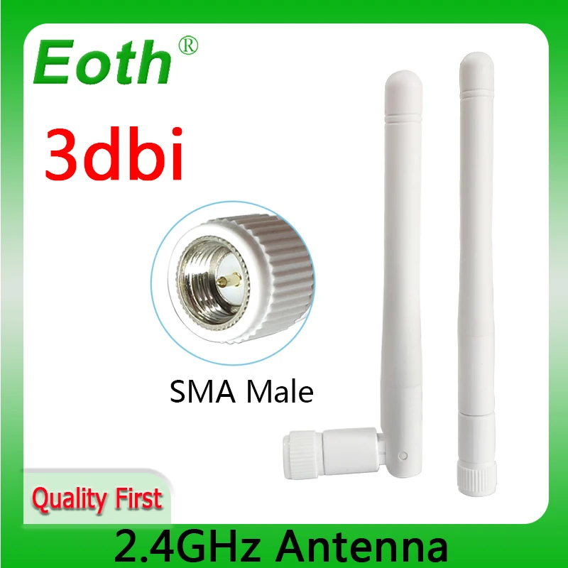 

Антенна EOTH 2,4g 3 дБи sma male wlan Wi-Fi 2,4 ГГц антенна pbx iot модуль маршрутизатор tp link приемник сигнала антенна с высоким коэффициентом усиления