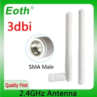 eoth 2 4g antenna 3dbi sma male wlan wifi 2 4ghz antene pbx iot module router tp link signal receiver antena high gain