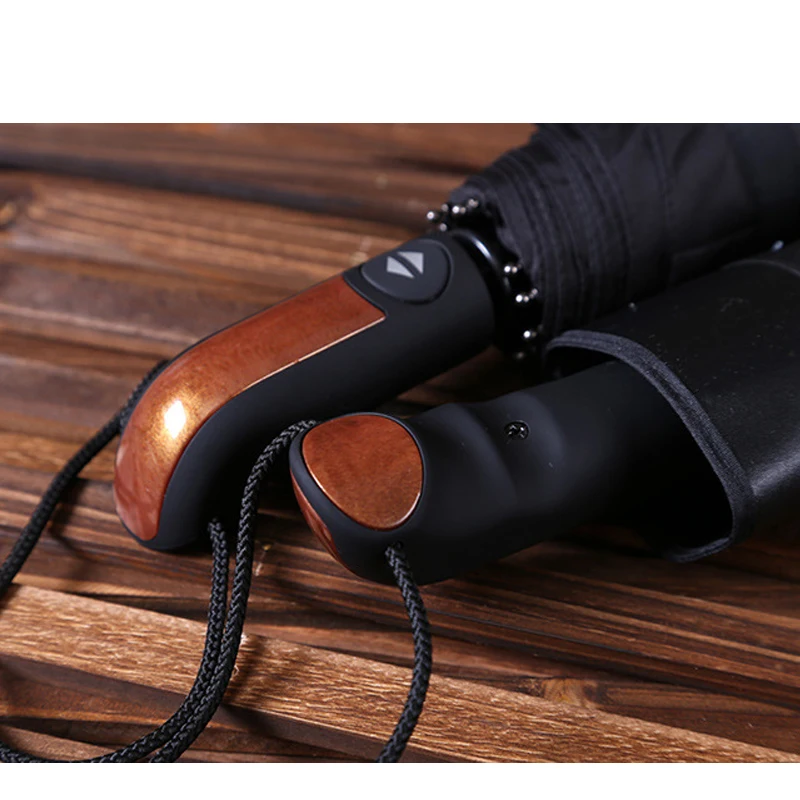 

Men Three-folding Umbrella 10 Ribs classic english style automatic strong wind resistant umbrella rain business quality parasol