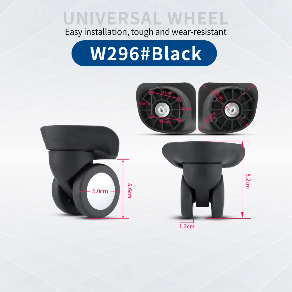 TANGYIPIN W296 Luggage Repair Wheels Parts Trolley Case Luggage Replacement Suitcase Detachable Rubber Silent Universal Casters