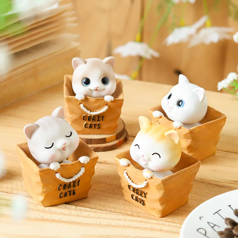 

Cartoon Cute Cat Resin Decoration Creative Home Desktop Decoration Cake Baking Car Shaking Head Decoration Cute System