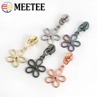 Meetee 10 шт. 5 # нейлоновые металлические пулеры на молнии для нейлоновых сумок на молнии, комплекты для ремонта молний, аксессуары для шитья одежды своими руками