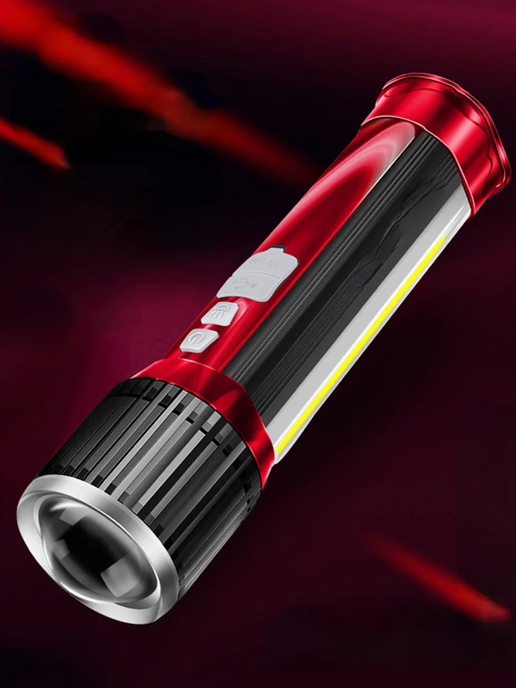 Многофункциональный сильный светодиодный фонарь суперъяркий уличный с зарядкой