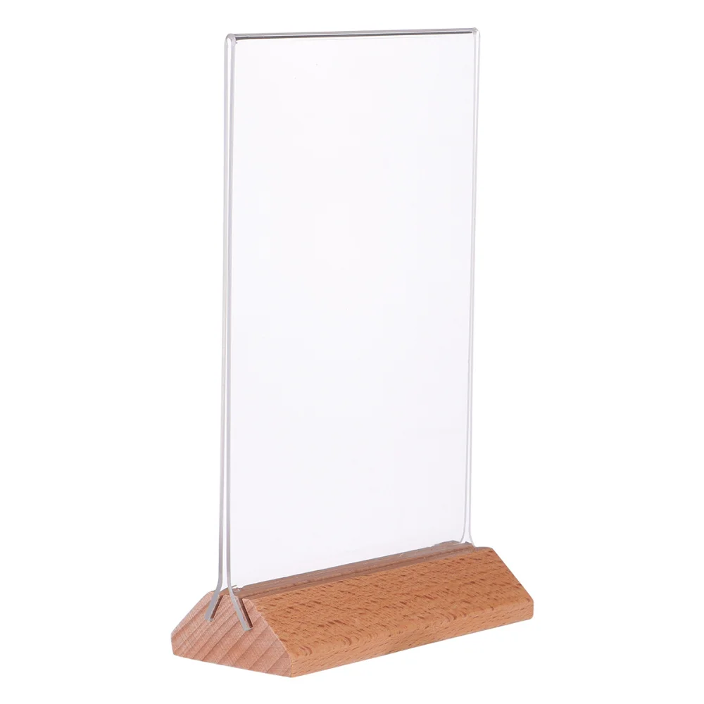 

Convenient Menu Holders Desktop Photo Container Display Stand Acrylic Table Advertisement Rack for Shop Wedding Party (Transpare