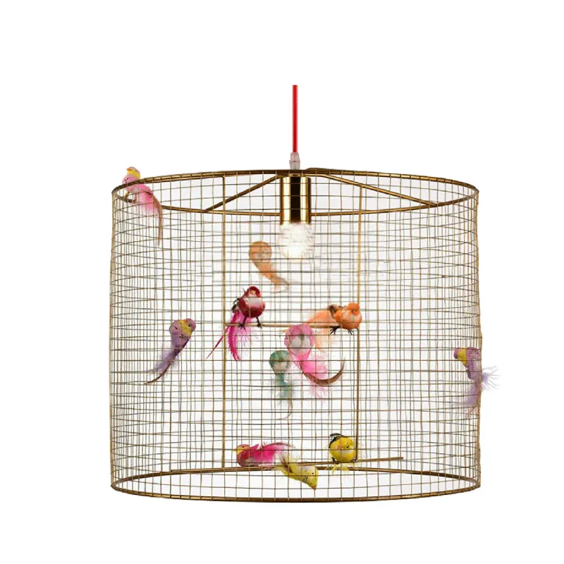 Итальянские дизайнерские подвесные светильники в виде птичьей клетки