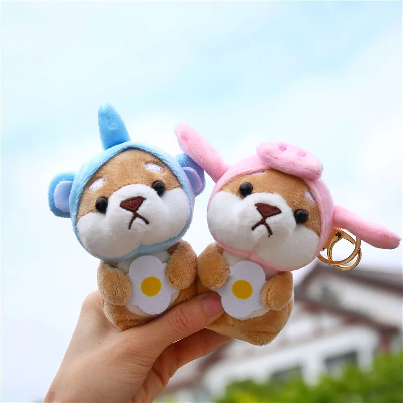 

11CM Shiba Inu Cute Plush Toys Bag Keychain Car Key Holder for Pendant Doll Kids Toys Stuffed Animals Keychain Key Ring Jewelry