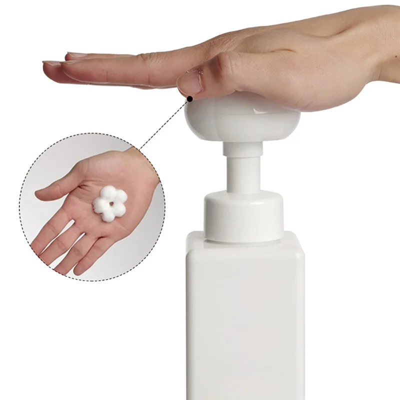 

250ML Soap Bottle Foaming Lotions Refillable Bottle Flower Pump Head Soap Shampoo Cosmetic Empty Bottle 250ML Soap Dispenser