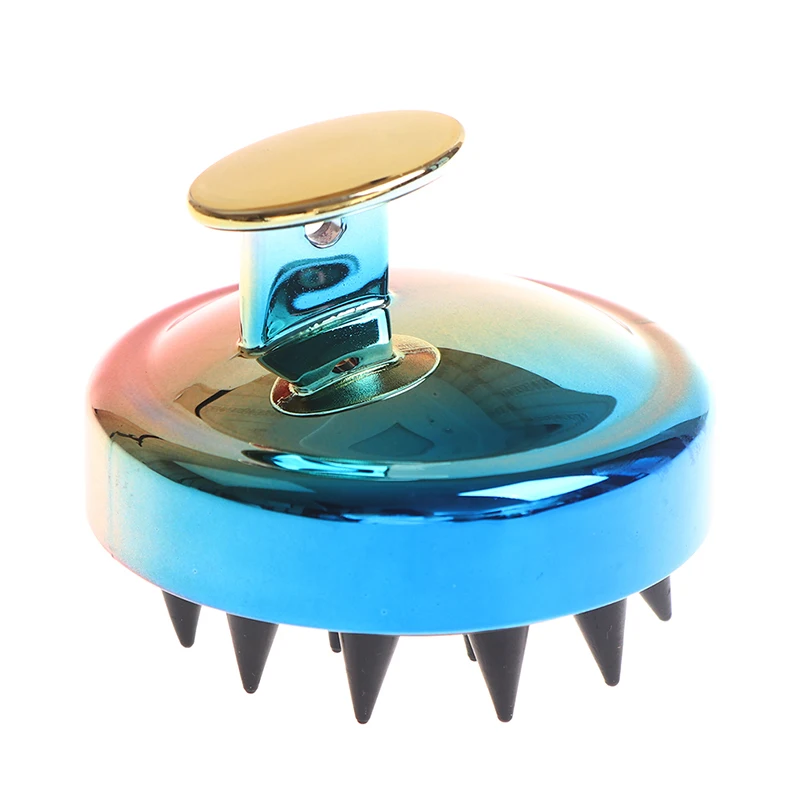 

1Pc Гальваника щетка для мытья ковра массаж мокрый сухой уборки волос мытья головы ручной Массажная расческа инструмент