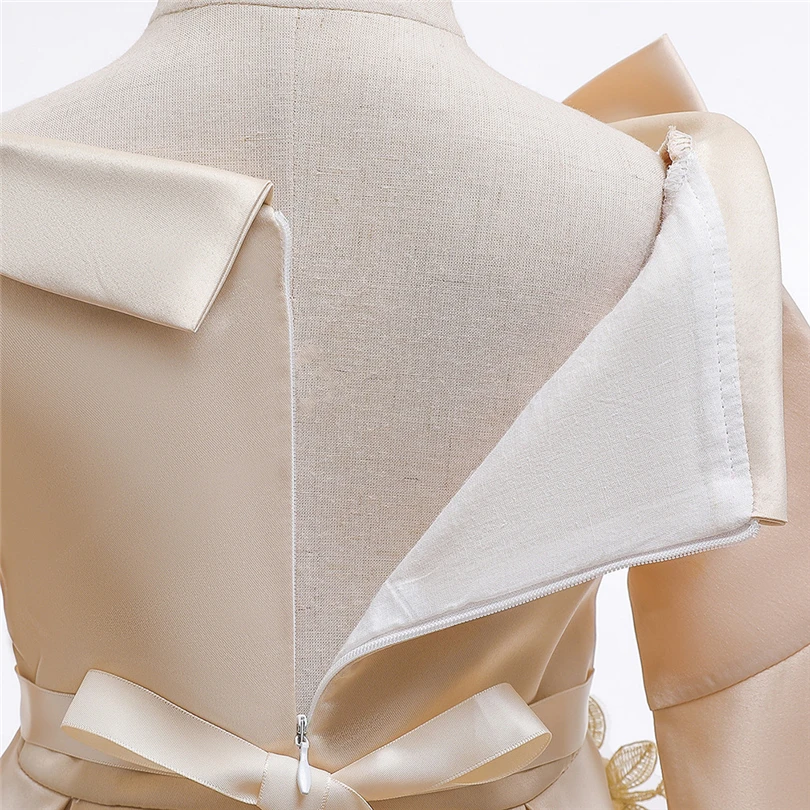 Женское платье принцессы с бантом и цветами подружки невесты свадебное Платье До