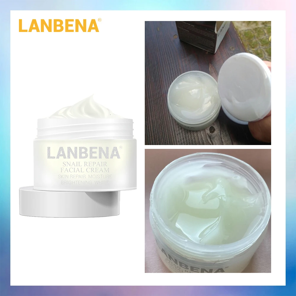 LANBENA, восстановление и отбеливание улитки, крем для лица, дневной крем против морщин, против старения, лечение акне, увлажнение, укрепляющий уход за кожей, 30 г