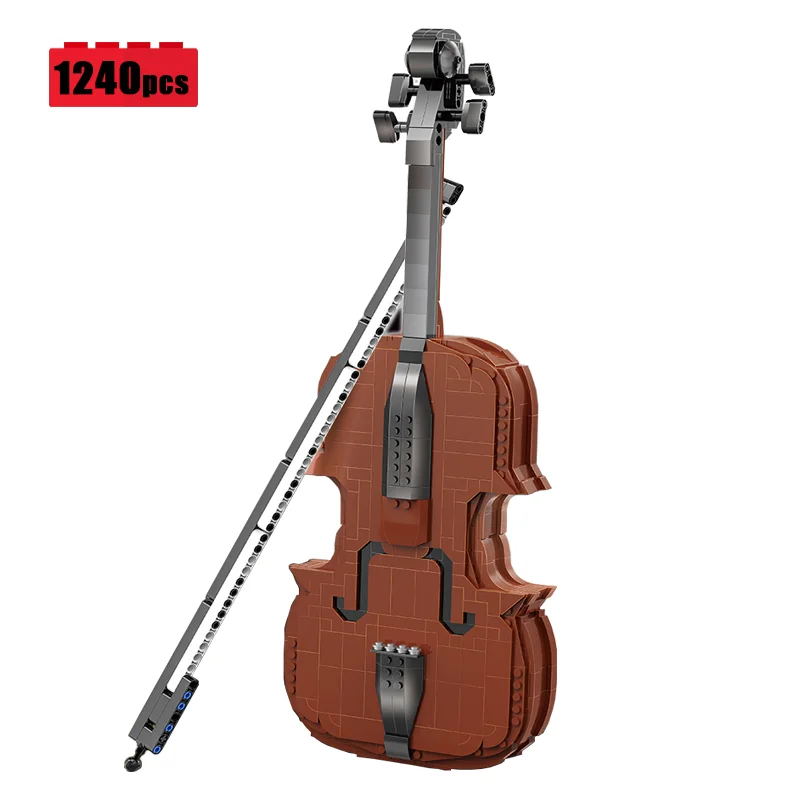 

Idea Dream Violin Building Block Assembling Model MOC Technical Bluetooth Music Brick Enlighten Toy Birthday Gifts for Children