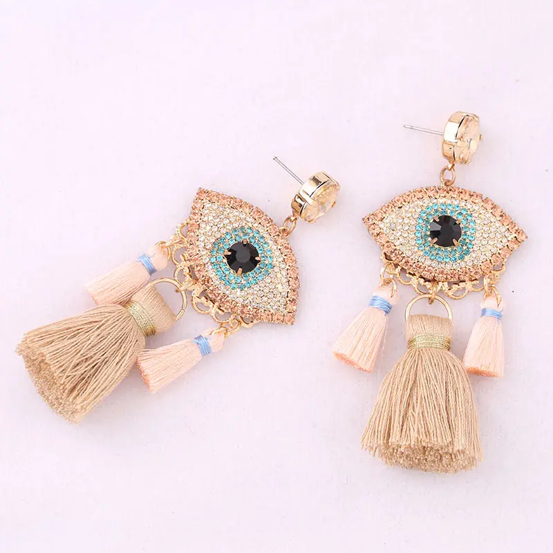 Серьги-подвески в богемном стиле с кристаллами | Украшения и аксессуары