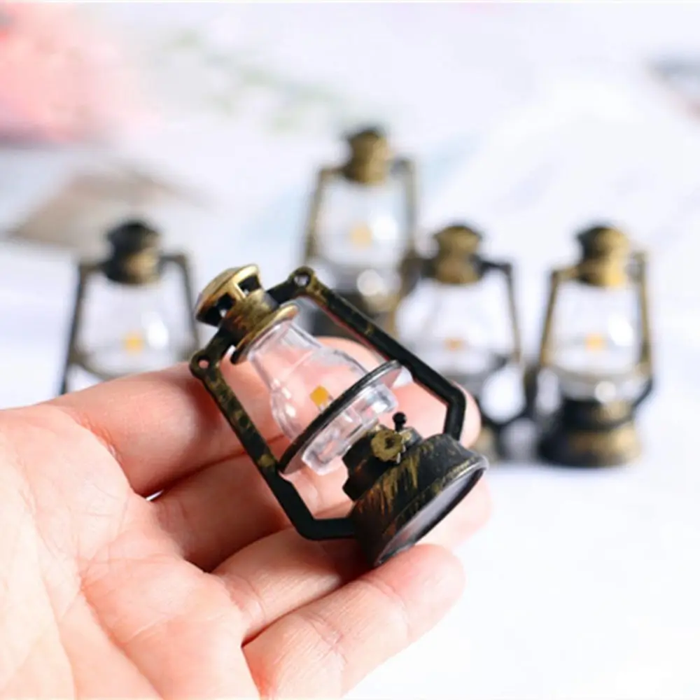 112 16 scale mini kerosene lantern doll house decor miniature oil lamp ornaments fairy garden accessories free global shipping
