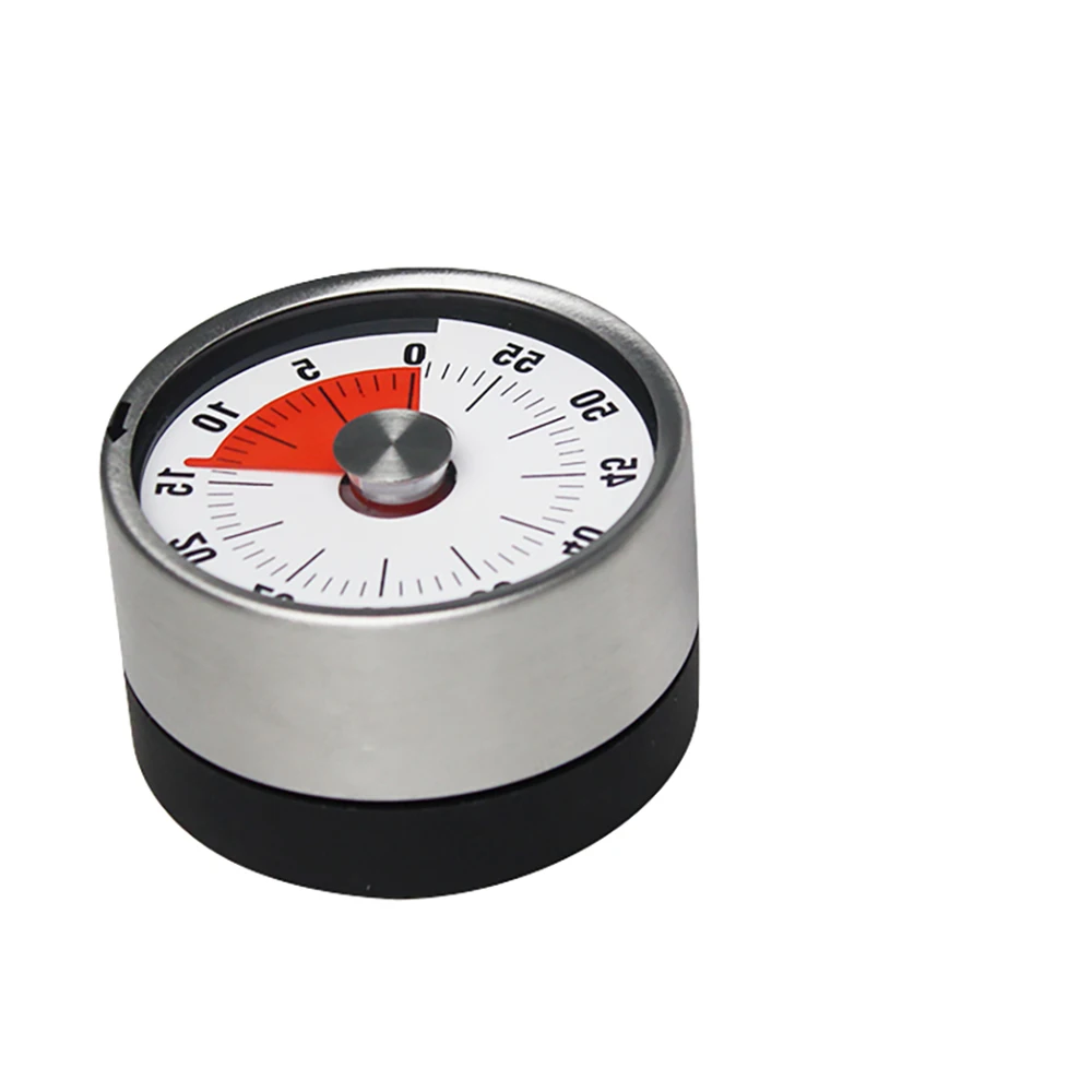 Magnetic Kitchen Timer Mechanical Cooking Alarm Counter Clock Baking Reminder Mini Round Shape Stainless Steel Manual Countdown | Дом и сад