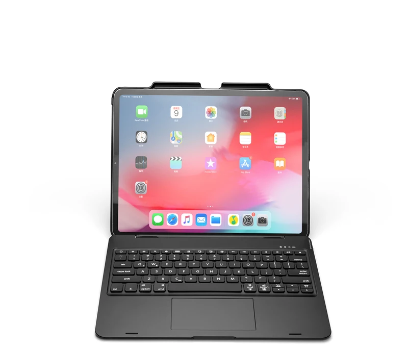 Witsp@ d мышь сенсорная bluetooth клавиатура для iPad 10,", Премиум Пластиковый Чехол, 7 цветов с подсветкой, интеллектуальное включение/выключение