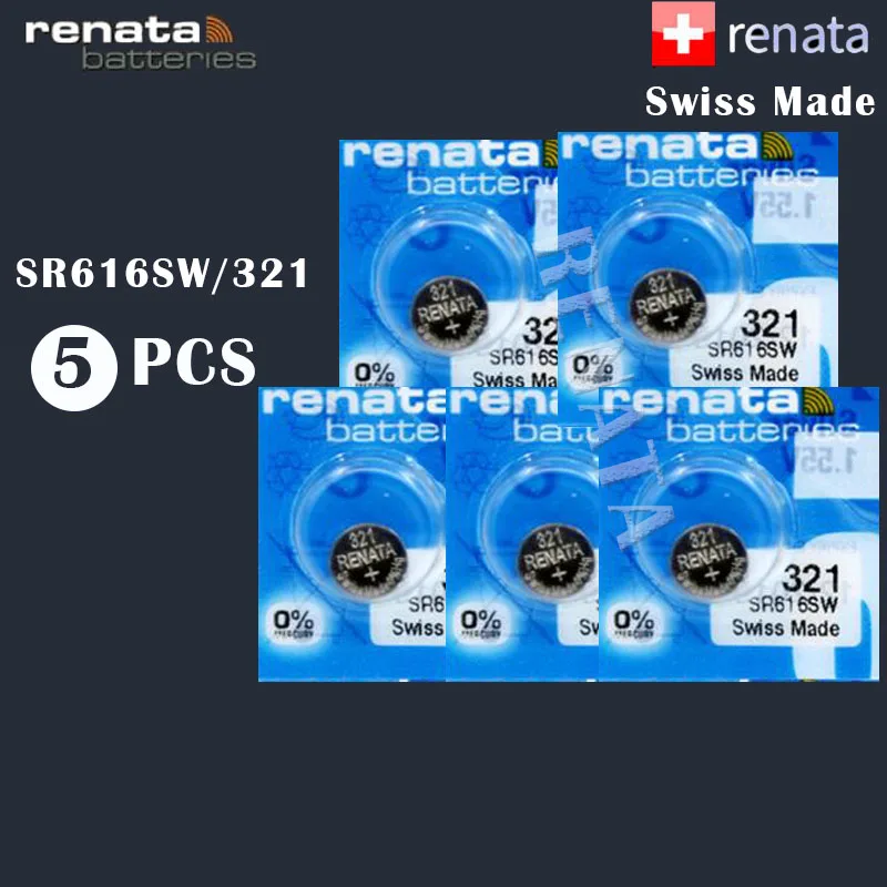 5 шт./лот Renata 321 100% оригинальный новый аккумулятор из оксида серебра для часов