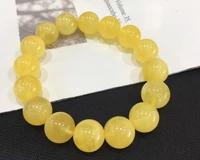 natural yellow amber burma round beads gemstone 13mm genuine amber women men healing bracelet stretch fashion jewelry aaaaa