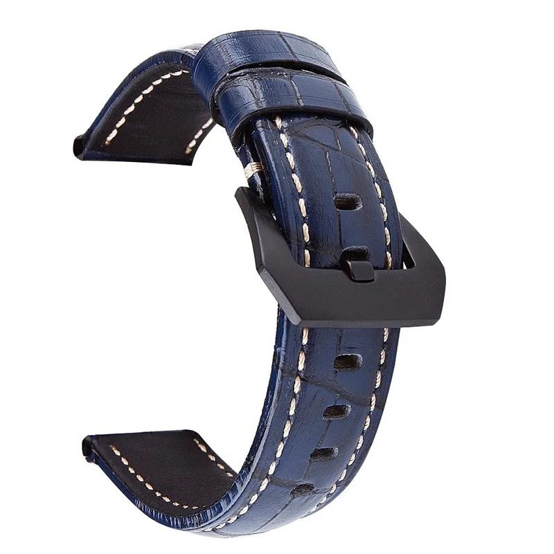 Винтажный ремешок для часов из натуральной кожи с бамбуковым покрытием 20 мм 22 24 26