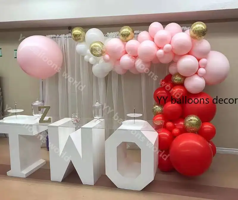 AdfNew Year конфетти Золотой 0 арочный комплект белый розовый красный латекс 1 s