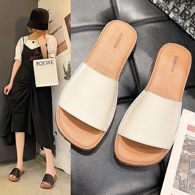 

Хороший товар, модные простые шлепанцы с мягкой подошвой и нескользящие сандалии 2064