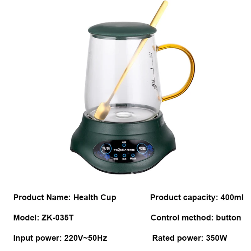 

220V Electric Kettle Stew Cup Health Preserving Pot Teapot Slow Cooker Glass Boiled Water Kettle Multicooker For Office Home