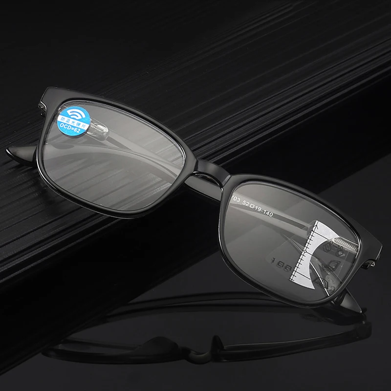 

Мультифокальные очки для чтения унисекс, с защитой от голубого света, в стиле ретро, удобные, с большой оправой, с зумом, 2021