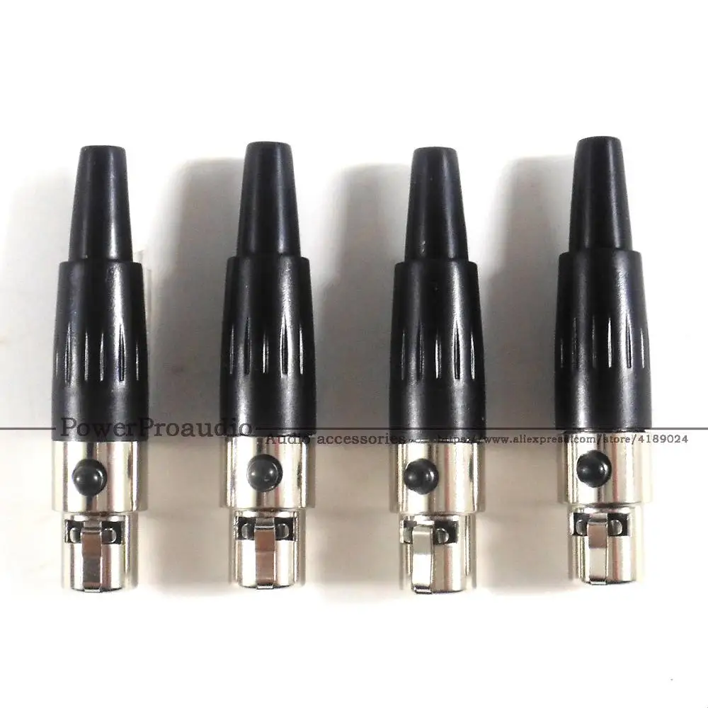 

4pcs 4 Pin Plug MIC Microphone Audio Cable Connector fit for Shure