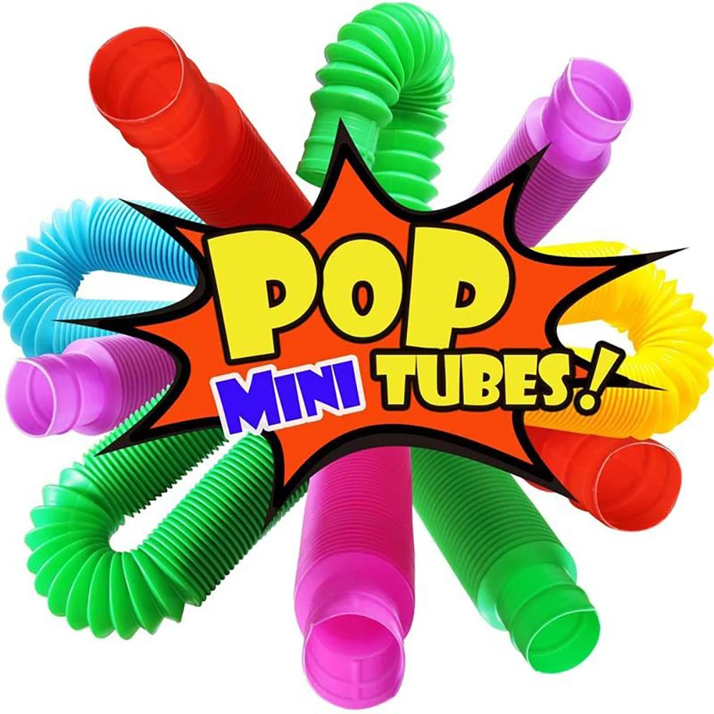 

Pop Tubes Sensory Fidget Toys Folding Pops Autism Adults Sensory Stress Relief Simple Dimple Plastic Bellows Child Squeeze Toy