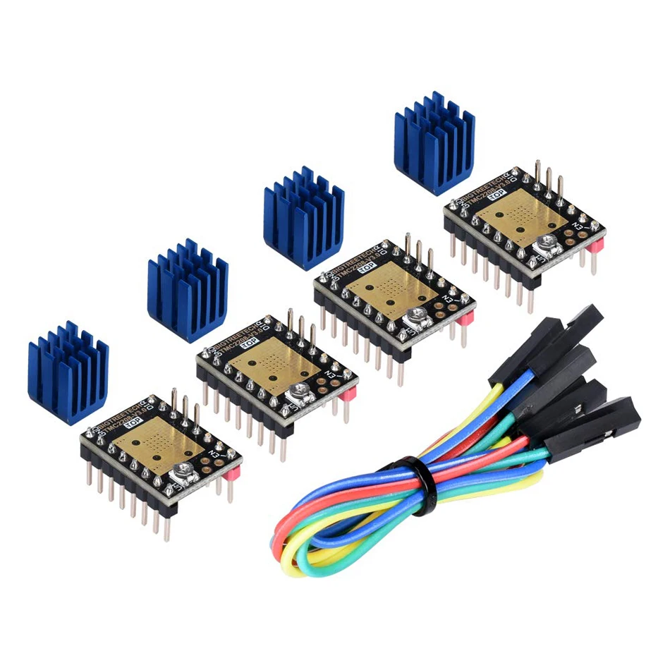 

TMC2208 V3.0 UART шаговый демпфер с драйвером радиатора, запасной демпфер для A4988 DRV8825 для 3D принтера