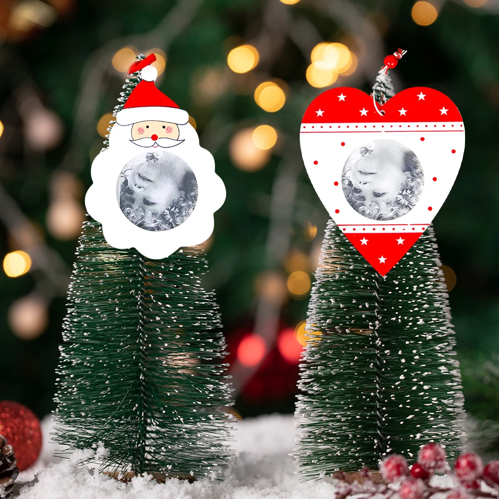 Новинка 1 шт. креативная Рождественская фоторамка Деревянная подвеска елка