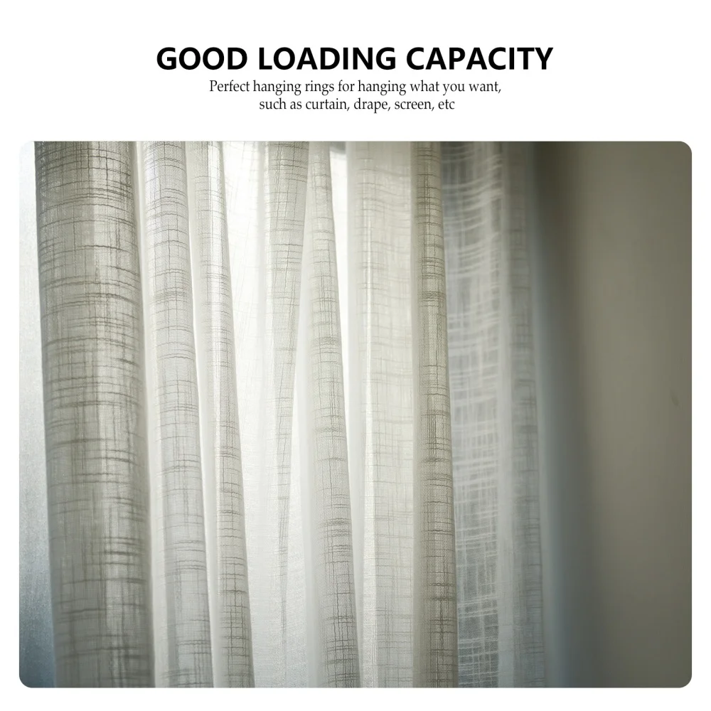 

20Pcs Curtain Hook Rings Rod Securing Rings Muffler Ring Accessories (Silver)