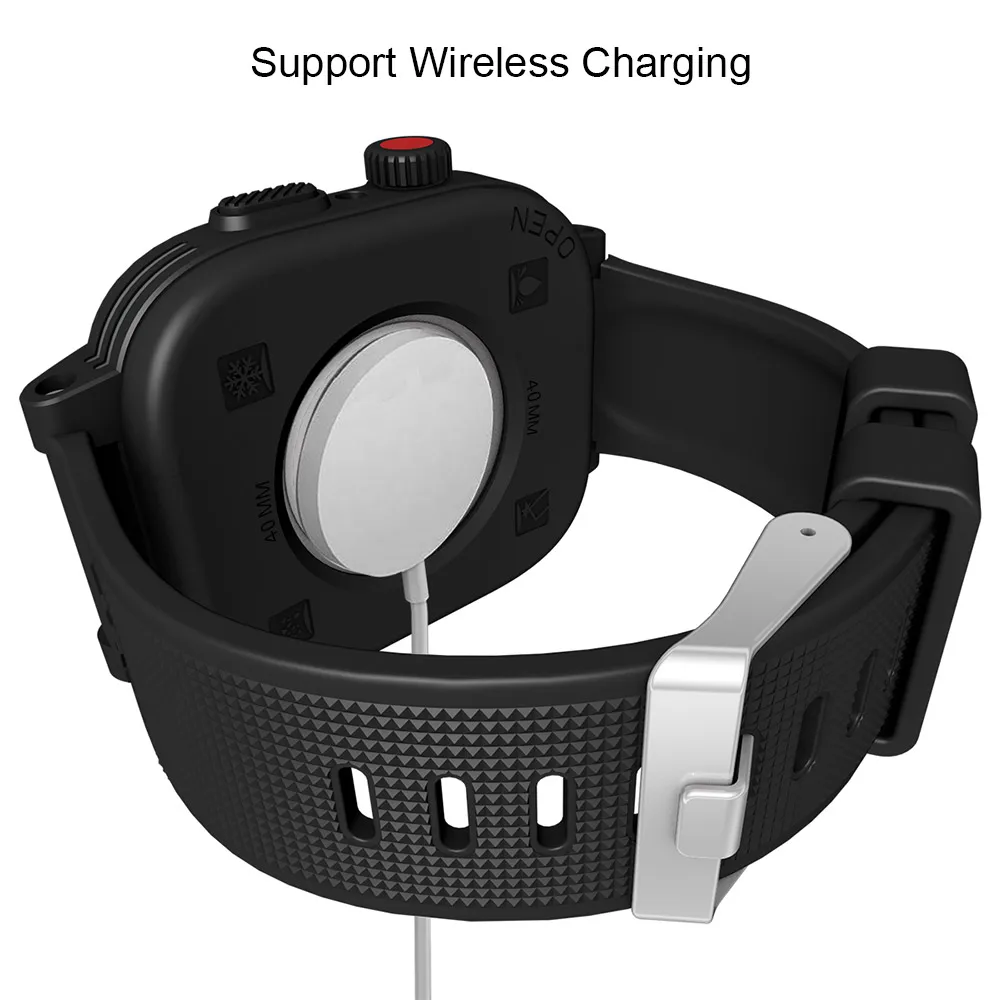 Водонепроницаемый чехол SHELLBOX для Apple Watch 5 4 серии iWatch 44 мм силиконовый ремешок 40