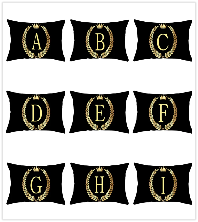 Деликатная Подушка сиденья дивана с черными золотыми буквами для магазина стула