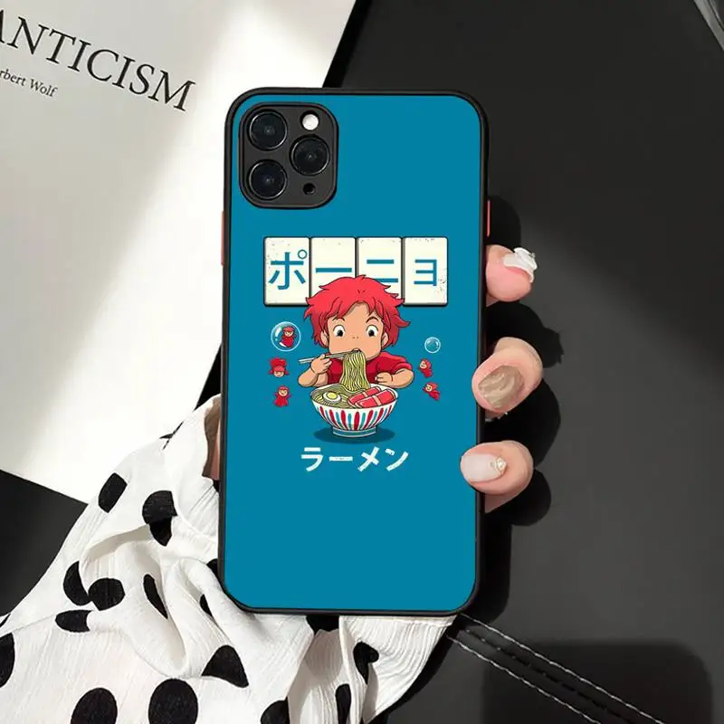 

ponyo Hayao Miyazak anime Phone Case Matte Transparent for iPhone 7 8 11 12 s mini pro X XS XR MAX Plus cover funda