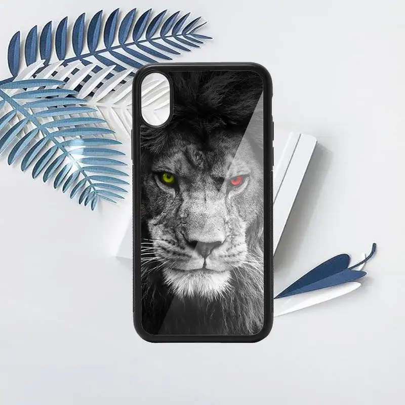 

Lion tiger animal cool shell Phone Case PC for iPhone 11 12 pro XS MAX 8 7 6 6S Plus X 5S SE 2020 XR