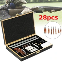 28pcs gun cleaning kit universal gun brush tool for pistol hunting rifle shotgun firearm cleaner hunting accessories
