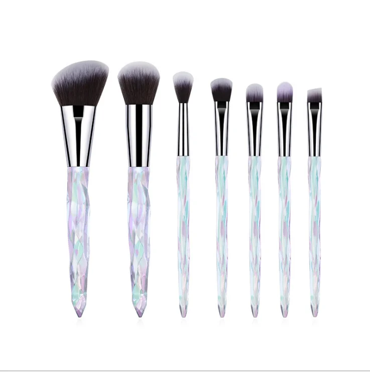 

7pcs crystal professional makeup brush set, foundation, blush, eye shadow, song and dance, mixed makeup brush, beauty tools