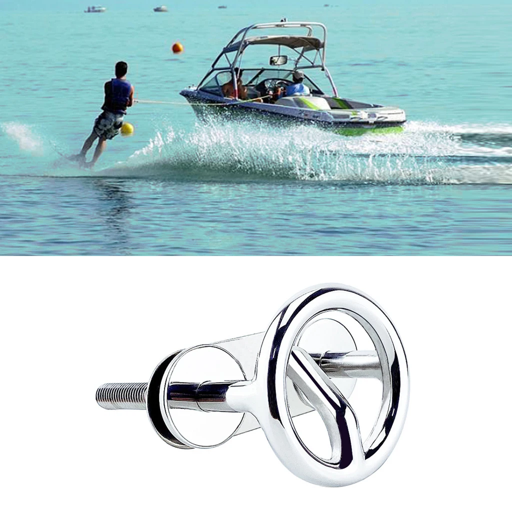 

Transom Mounted Ski Tow Hook, Washer And Nuts Included, Diameter 2.5 in / 62 Mm