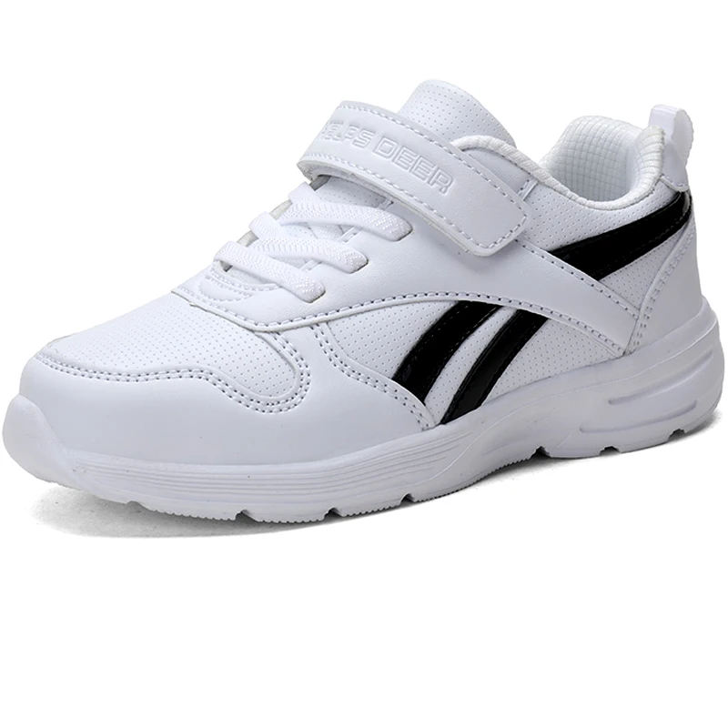 Кожаные Нескользящие мягкие детские кроссовки для мальчиков и девочек беговые