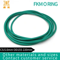 rubber ring green fkm o rings seals cs5 0mm od155160170175180190195200205210215220mm oring seal gasket fuel washer
