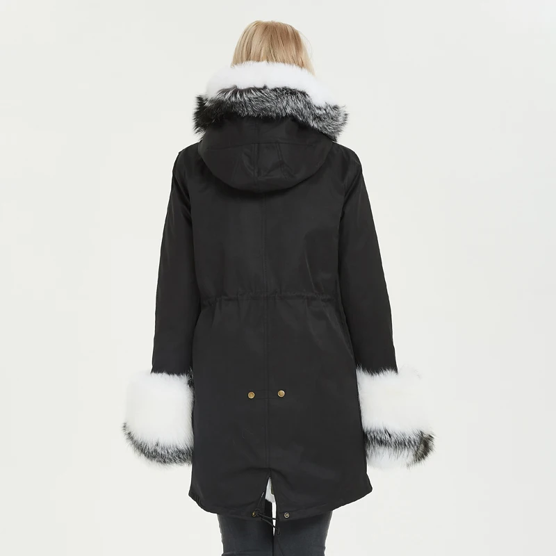 CKMORLS парки из натурального Лисьего меха цветные теплые для отдыха куртки женщин