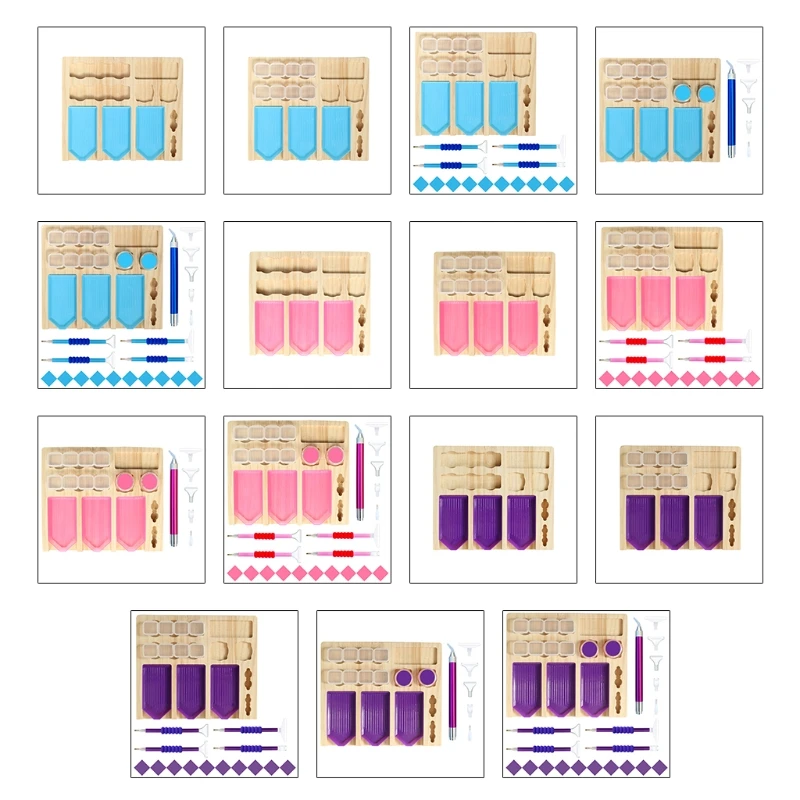 2021 Новый 5D инструменты для вышивки картин со стразами лоток Органайзер