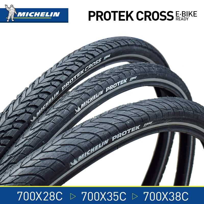 Шина дорожного велосипеда Michelin Protek Cross 700 * 28C/35C/38C 26*1 6 двухсторонняя отражающая 700C