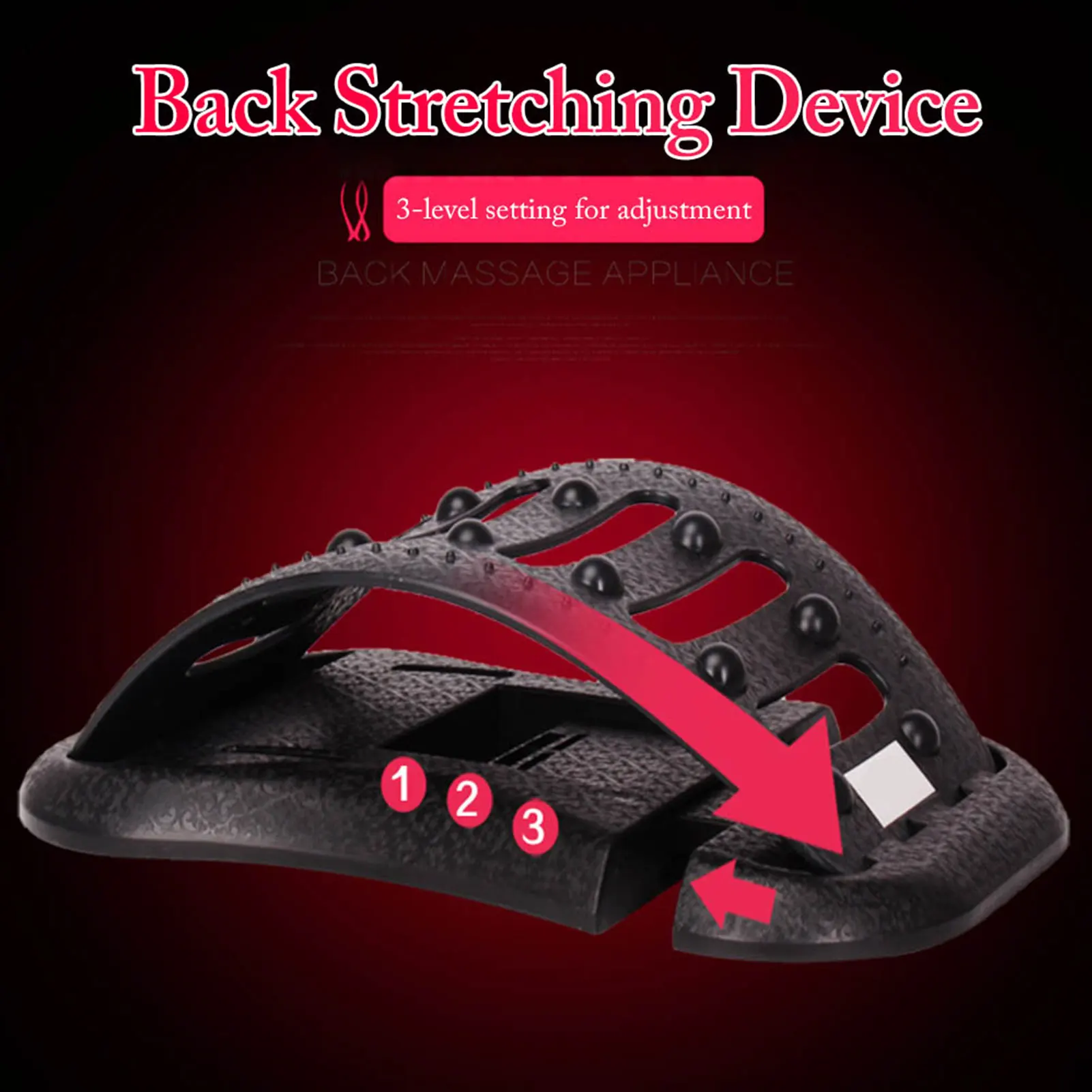 

Back Massager Fitness Lumbar Support Back Stretching Device Lower Upper Back Lumber Support Stretcher For Fitness Body Massage